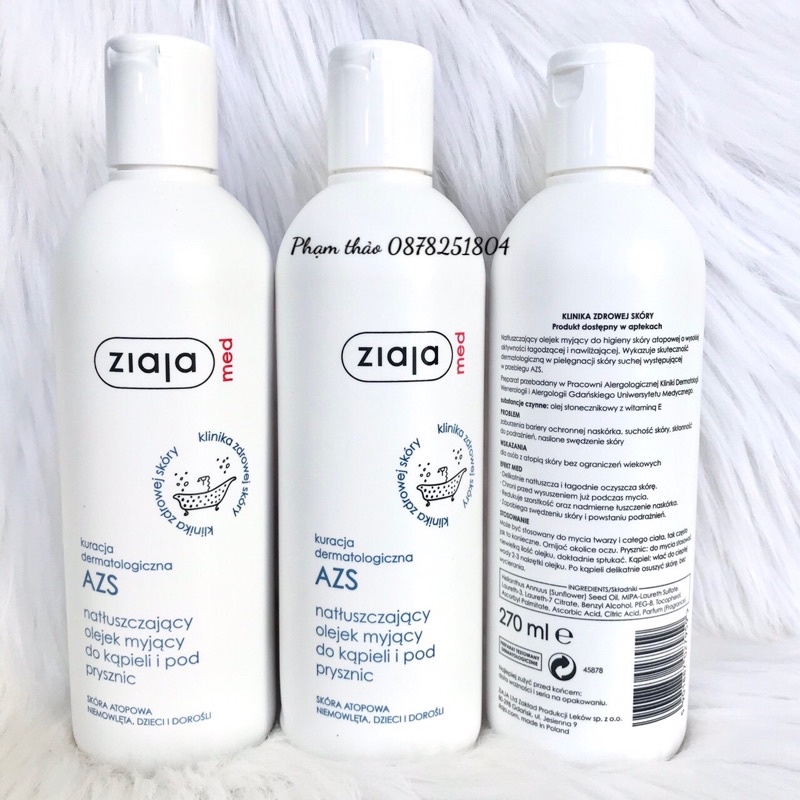 Dầu tắm dưỡng ẩm dịu nhẹ ziaja med atopy azs balan (bill ảnh tiếp) | BigBuy360 - bigbuy360.vn
