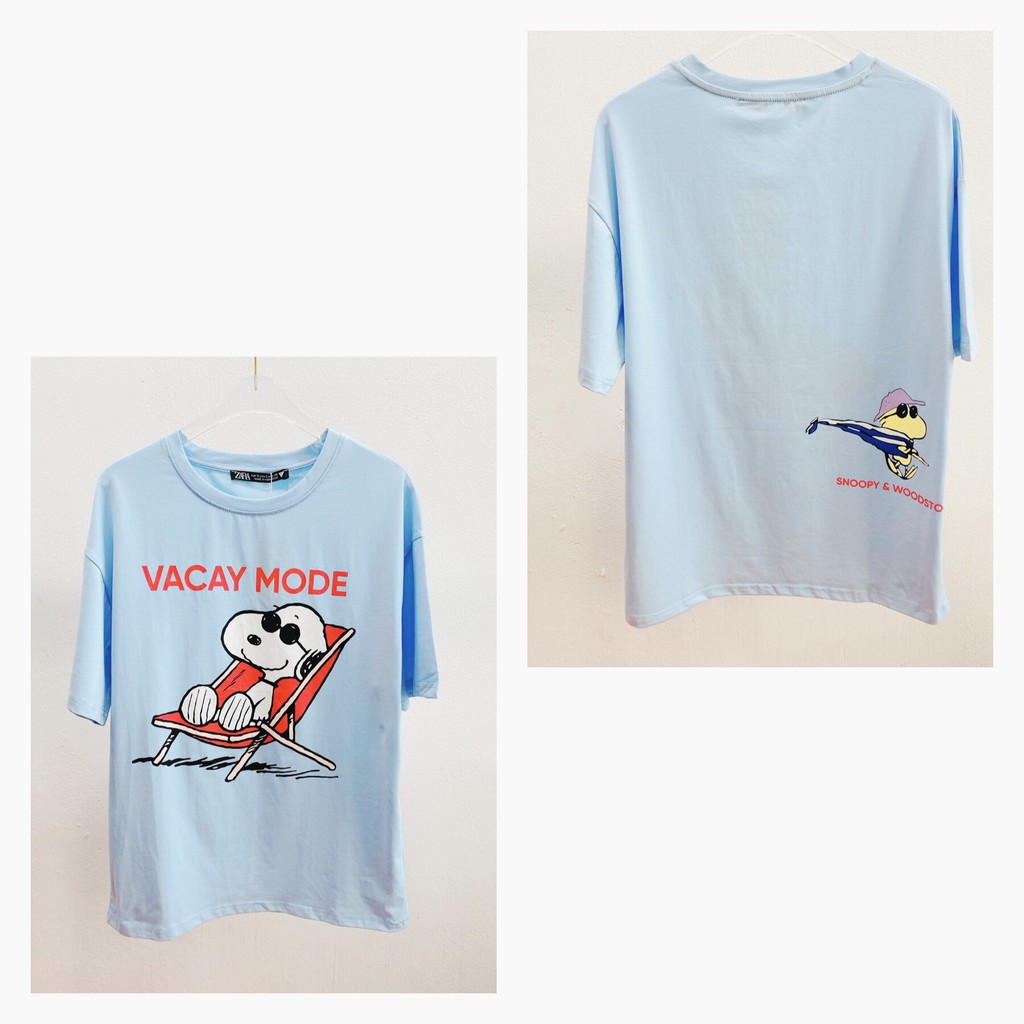 Áo thun nữ ngăn tay in hồng Soopy cực ngộ nghĩnh đáng yêu chất cotton xịn đẹp