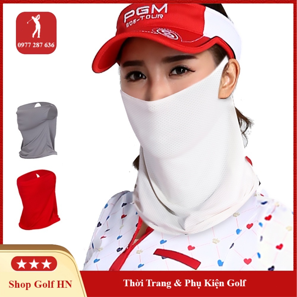 Khẩu trang golf chống nắng Nam Nữ PGM thoáng khí thấm hút mồ hôi cực tốt KT009