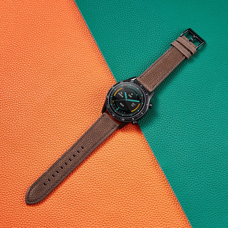 HUAWEI Dây Đeo Bằng Da Thật 2 / Pro Cho Đồng Hồ Thông Minh Xiaomi Mi Watch S1 Active / Color 2 / Pro GT3 GT 3 Pro 43 46 42 46mm