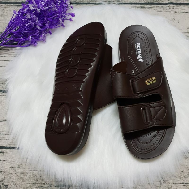 Dép quai ngang nam đế PU Aerosoft Thái Lan chính hãng 100% AEM4142