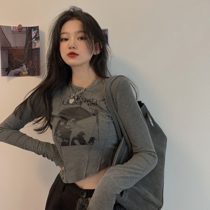 Áo Croptop Tay Dài Thiết Kế Độc Đáo JH-CX-43