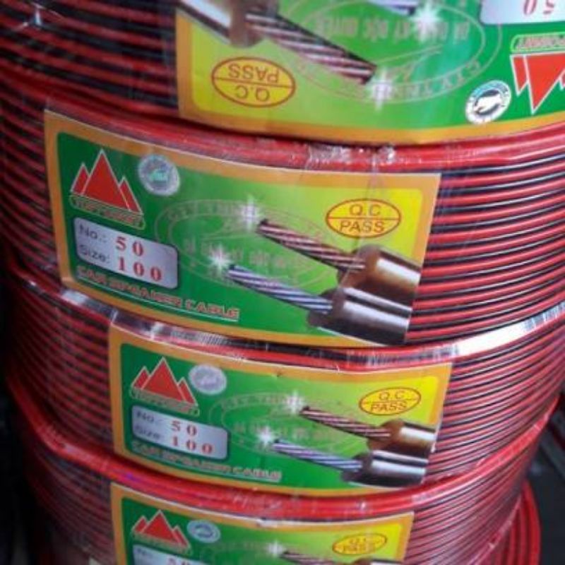1m Dây loa ampli đỏ đen 100 tim