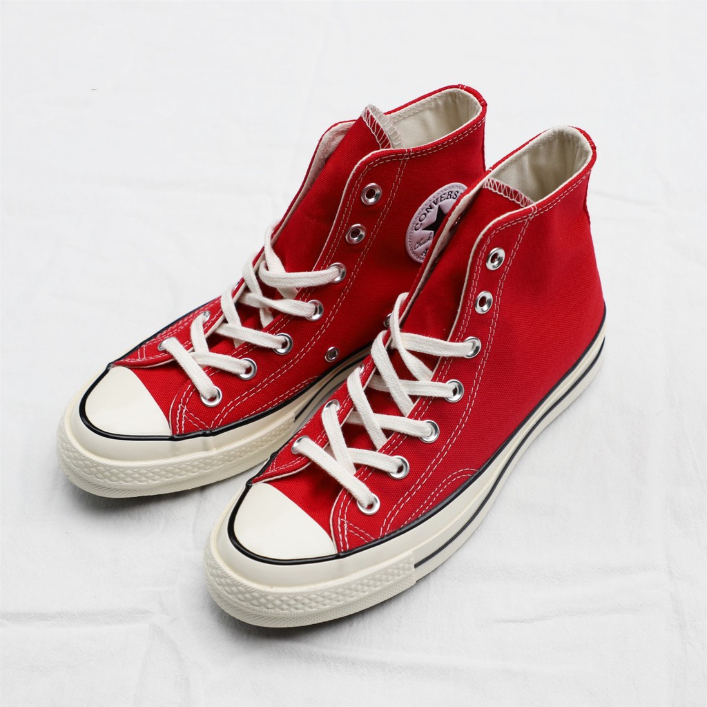Hàng Có Sẵn Giày Thể Thao Converse Cổ Cao Vải Bố Cổ Thấp Màu Đỏ Giáng Sinh 1970s Cho Nam Và Nữ