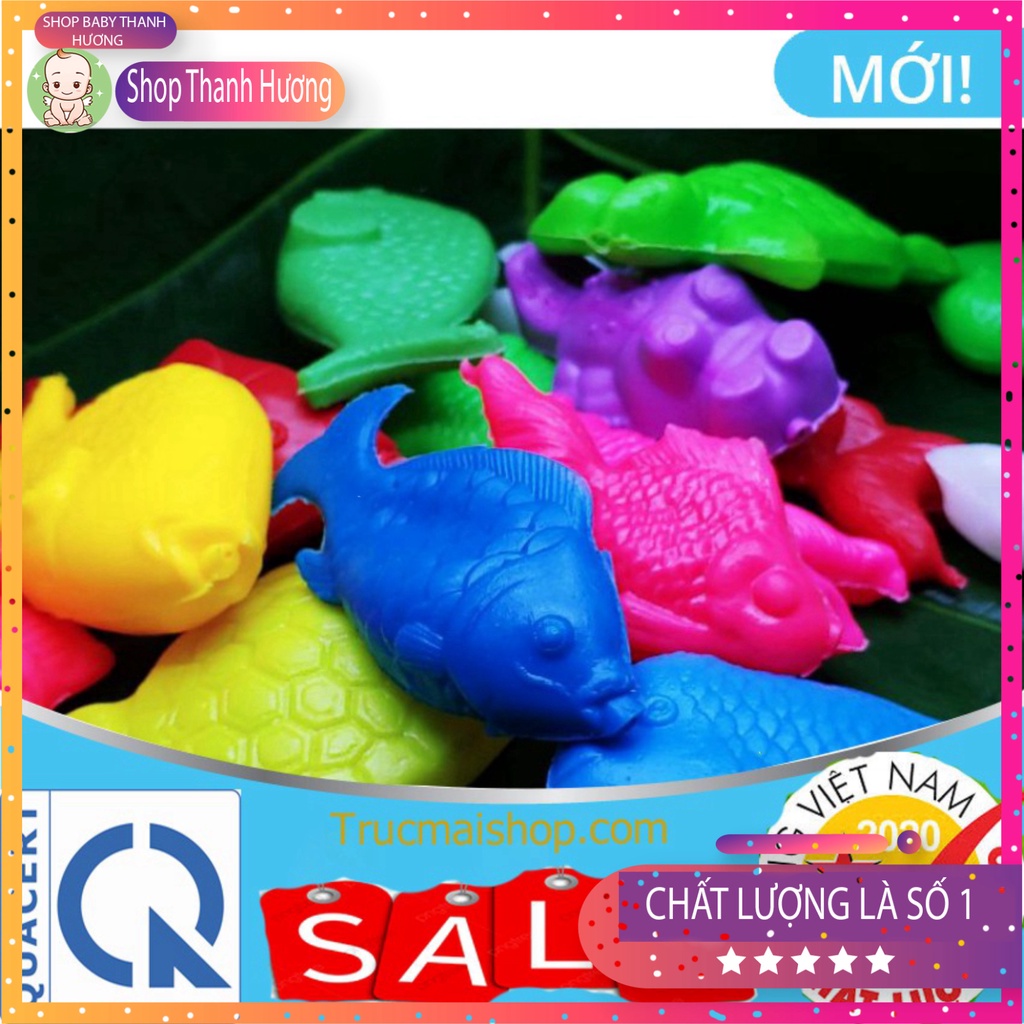 Bộ cần câu Cá nhựa cho bé câu cá đồ chơi trang trí hồ cá bể cá Shop baby Thanh Hương