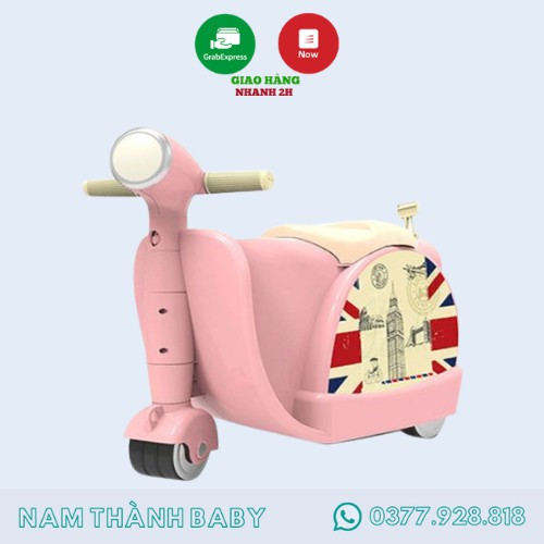 FREESHIP !!! Vali xe chòi chân Vespa cho bé Royalcare - MÀU HỒNG