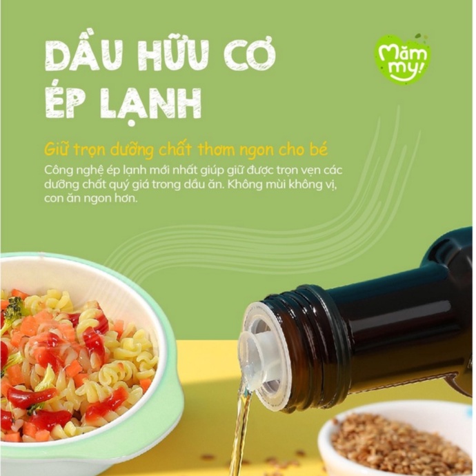 Dầu ăn dặm hạt lanh và cá hồi tốt cho não bộ của bé MĂMMY giàu Omega 3 cho bé từ 6 tháng tuổi