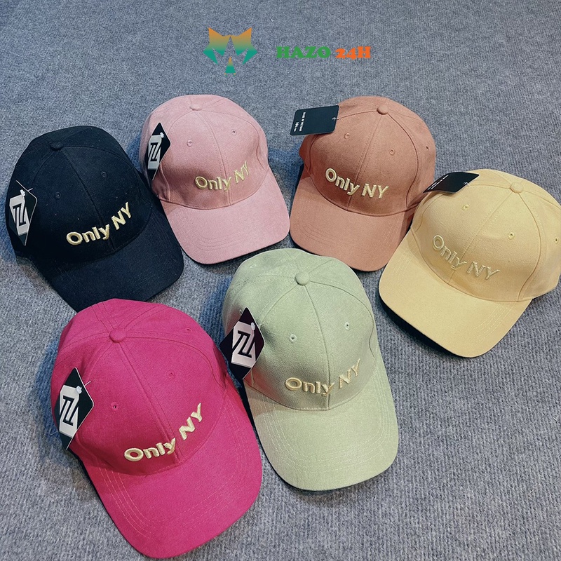 Mũ lưỡi trai Nón kết Nhung cao cấp thêu chữ OnlyNY 400 phong cách Ulzzang form unisex nam nữ