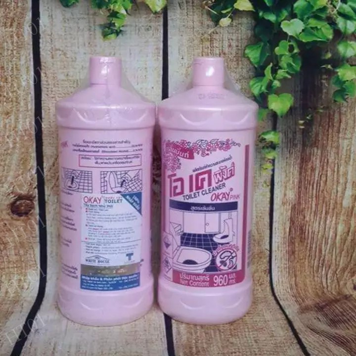 Nước Tẩy Toilet OKAY PINK Thái Lan 960ml - 1 chai tẩy okay thái lan, siêu mạnh