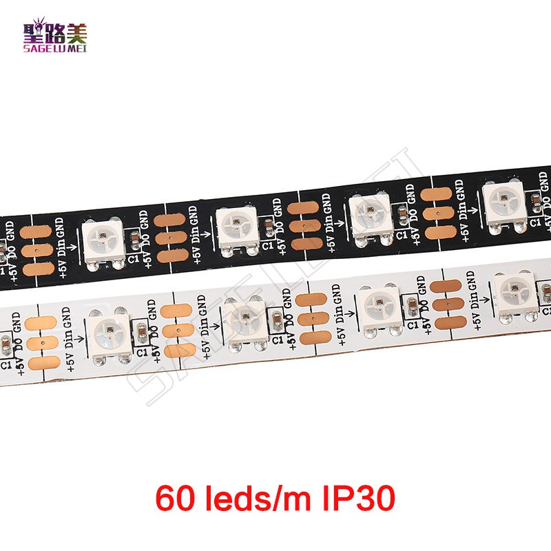 Cuộn dây đèn led RGB 1-5m PCB WS2812 WS2812B IC IP30/IP65/IP67 DC5V