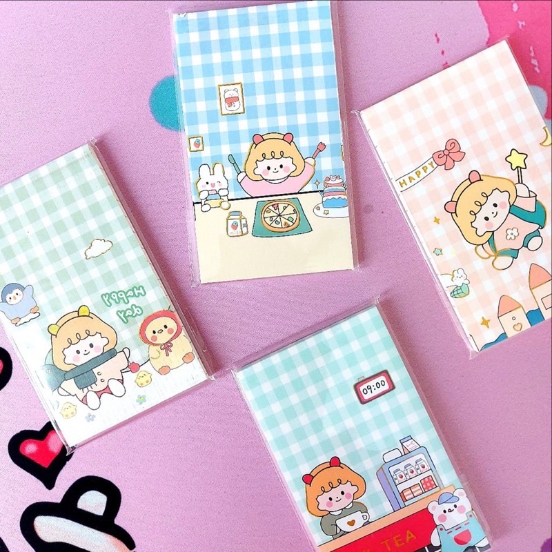 Sổ tay mini kẻ ngang nhiều mẫu dễ thương- a7 sổ dọc