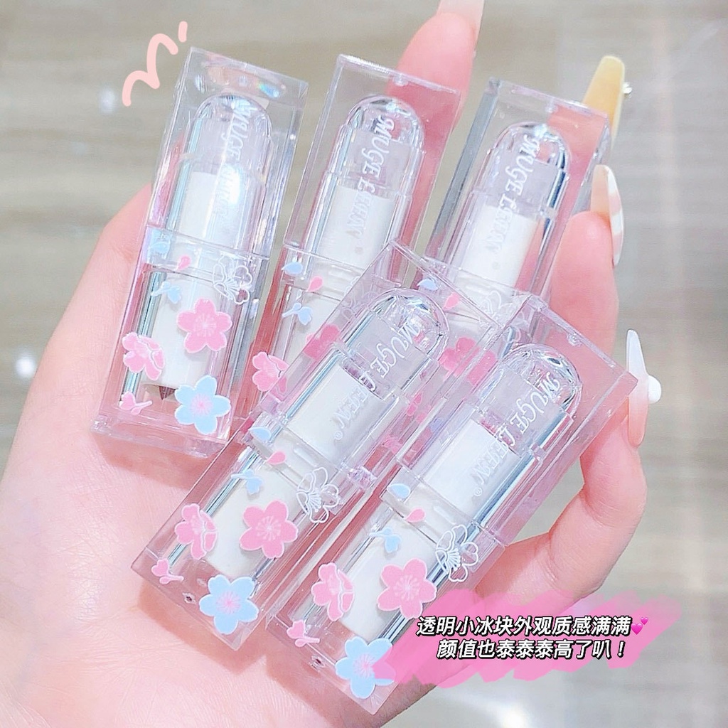 Son Lì MUGE LEN Blossoming Nhẹ Nhàng Màu Đỏ Hoa Anh Đào Không Phai Màu Cho Sinh Viên Tiệc Tùng