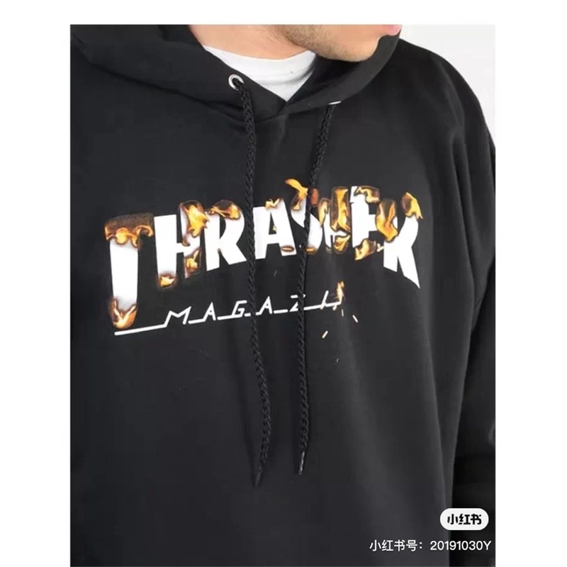 Áo Hoodie In Chữ Thrasher Cổ Điển Dễ Phối Đồ Cho Nam Và Nữ # Tw04