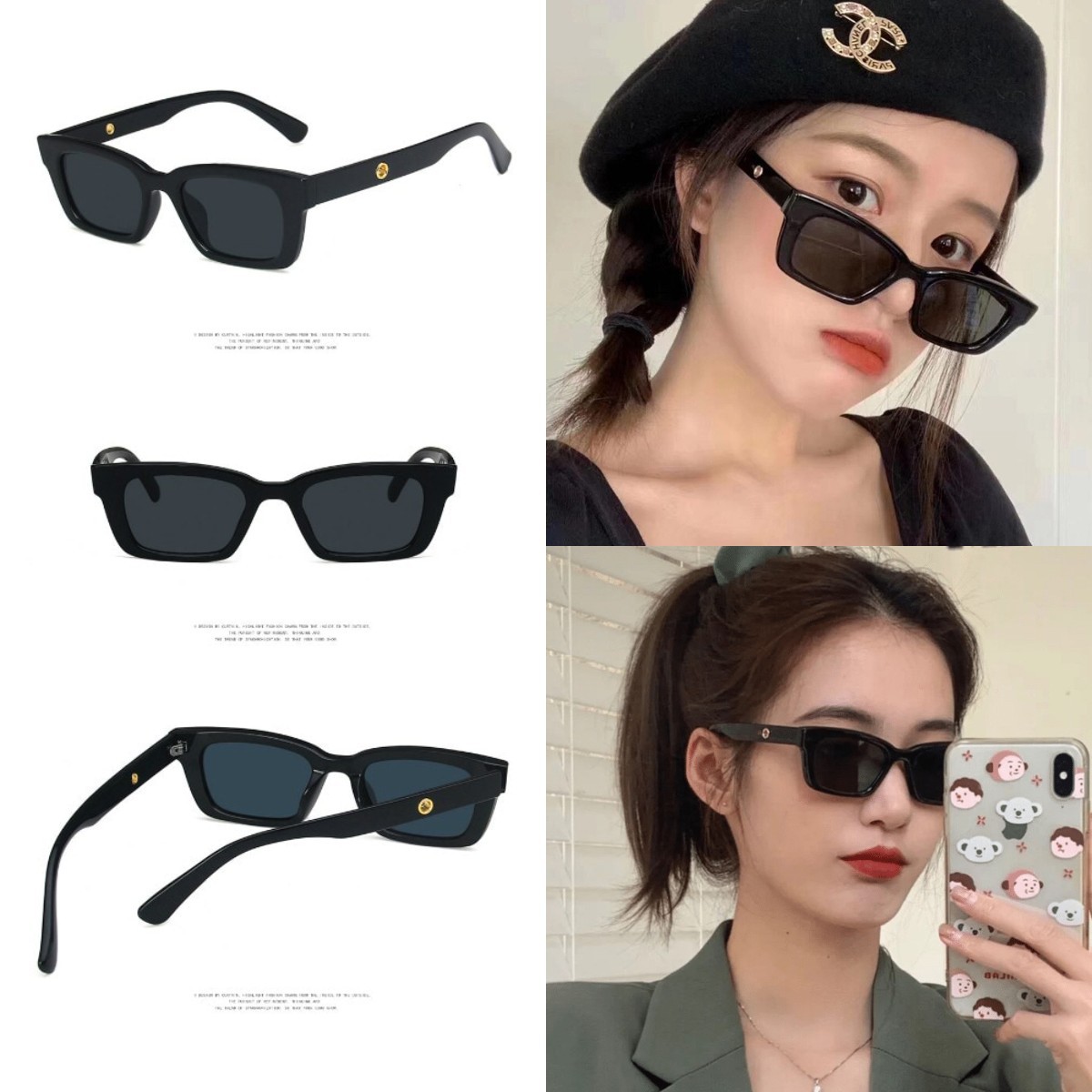 Kính râm thiết kế gọng vuông nhỏ hợp thời trang cho nữ | BigBuy360 - bigbuy360.vn