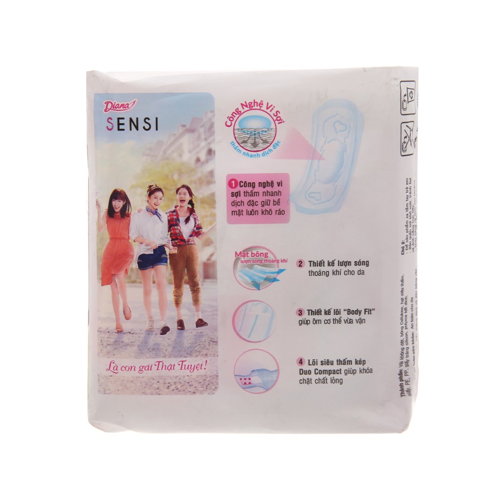 Băng vệ Sinh Diana Sensi Siêu Mỏng Không Cánh Gói 8 Miếng