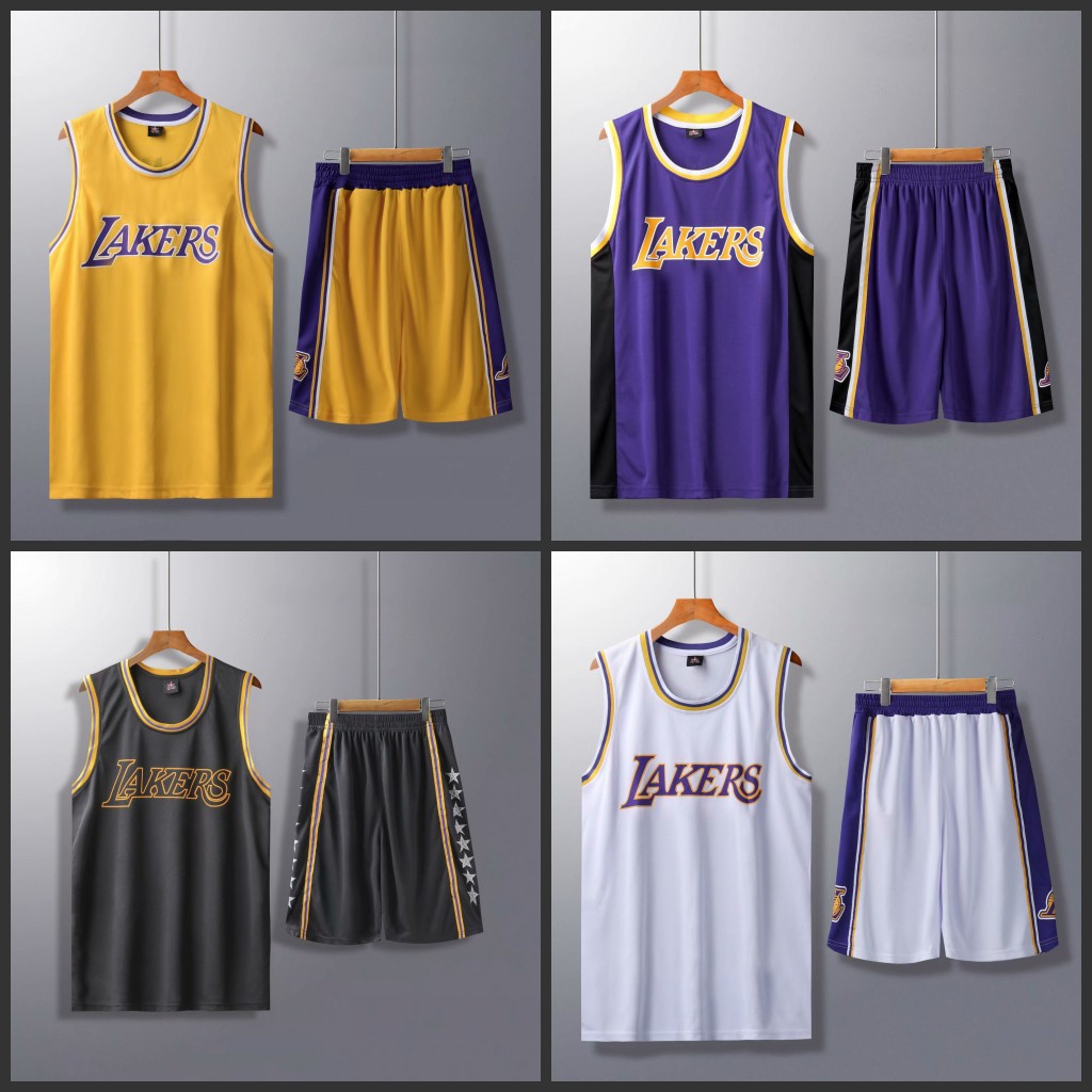 Bộ Quần Áo Bóng Rổ Los Angeles Lakers Phiên Bản Thành Phố Cho Người Lớn