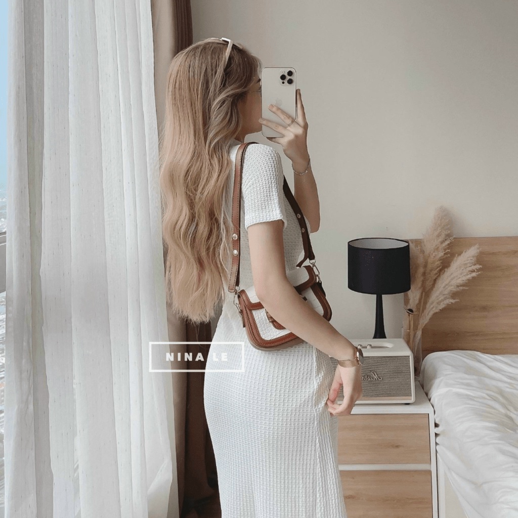 ĐẦM THUN XỐP KIM CƯƠNG SIÊU TÔN DÁNG CHO CHỊ EM UP thoi trang shop valentina