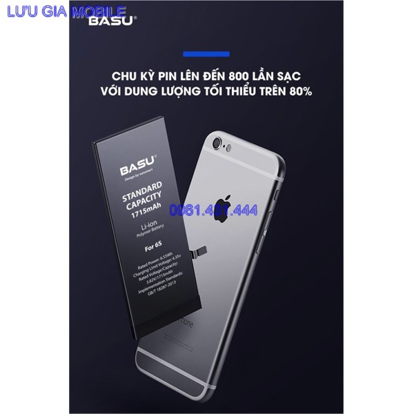 [RẺ VÔ ĐỊCH]Pin ĐT táo 5/5s/6/6s/6+/6s+/7/7+/8/8+/X/XSMax BASU tiêu chuẩn xuất khẩu EU + Bảo hành 12 tháng