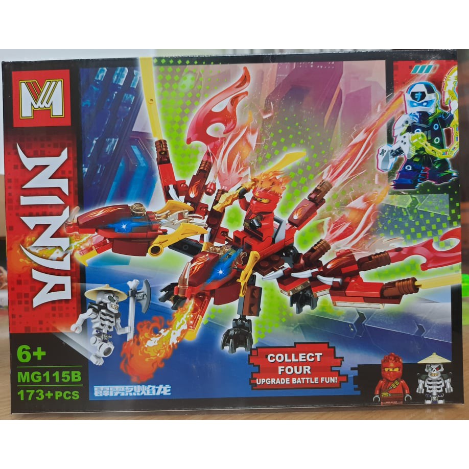 Lego Ninjago 4 mẫu Rồng Thần 2 Đầu Robot cao cấp sưu tầm bản giới hạn