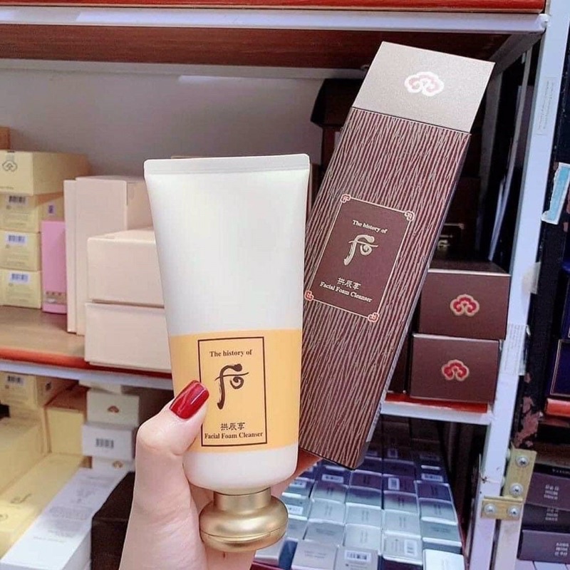 10 gói 2ml sữa rửa mặt Whoo vàng dưỡng ẩm sạch sâu Facial Foam Cleanser Whoo vàngi