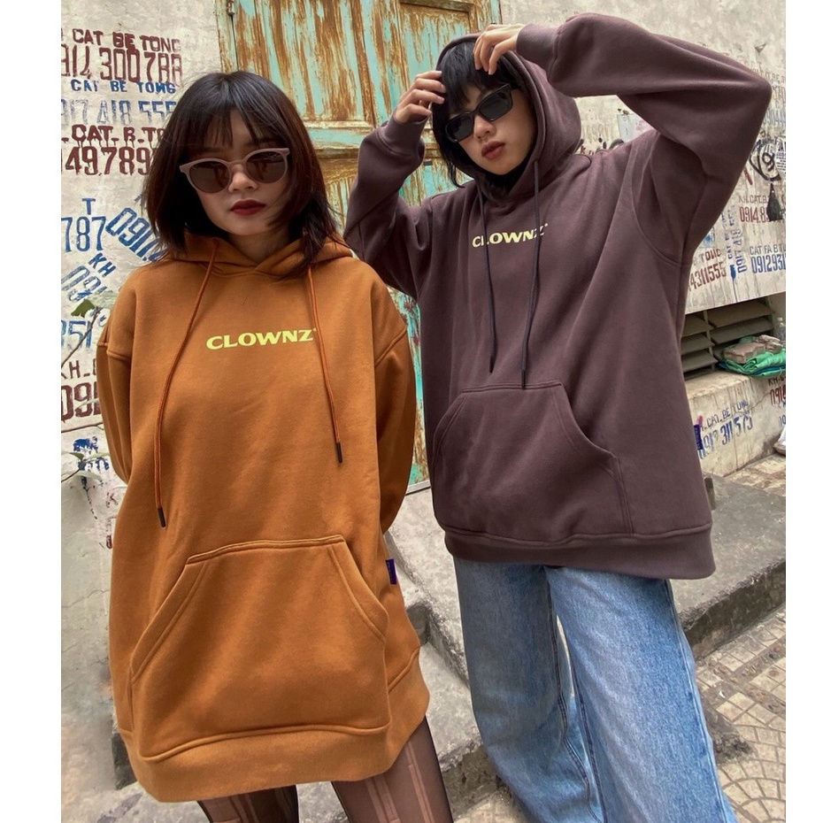 Áo khoác hoodie trơn local brand Clownz Basic V3 nỉ bông unisex nam nữ form rộng có mũ