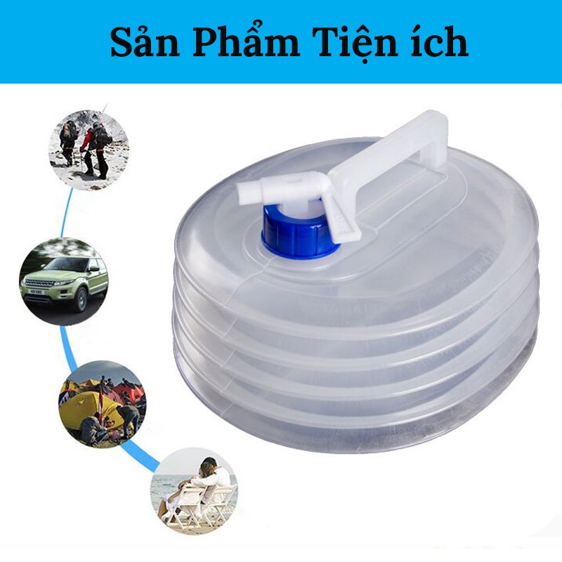 Thùng Đựng Nước Co Giãn Gấp Gọn Tiện Lợi - Dung Tích 5 Lít,10 Lít,15 Lít