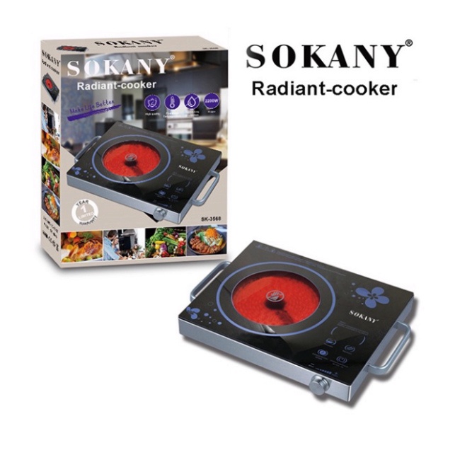 Bếp điện từ hồng ngoại Sokany SK 3568 Cao cấp 2200W Không kén nồi
