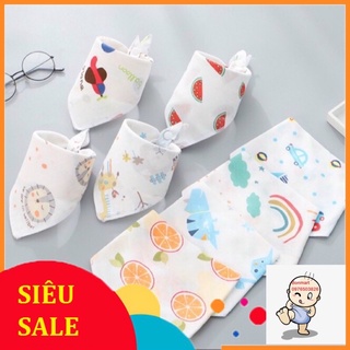 Yếm Xô Tam Giác Cúc Bấm Cho Bé,Khăn Quàng Cổ,Yếm Cho Bé Sơ Sinh