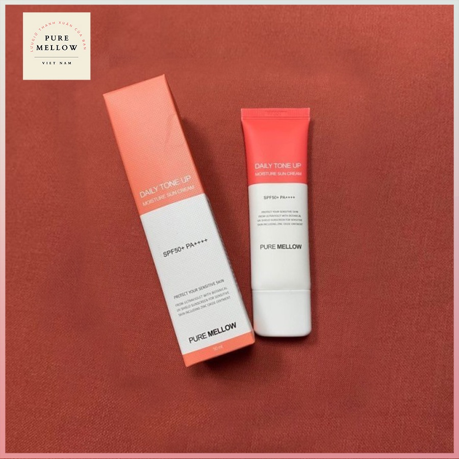 Kem Chống Nắng Hàn Quốc Bật Tone Trắng Hồng PureMellow Không Gây Nhờn Bết Dính Phù Hợp Mọi Loại Da Dung Tích 50ML | BigBuy360 - bigbuy360.vn