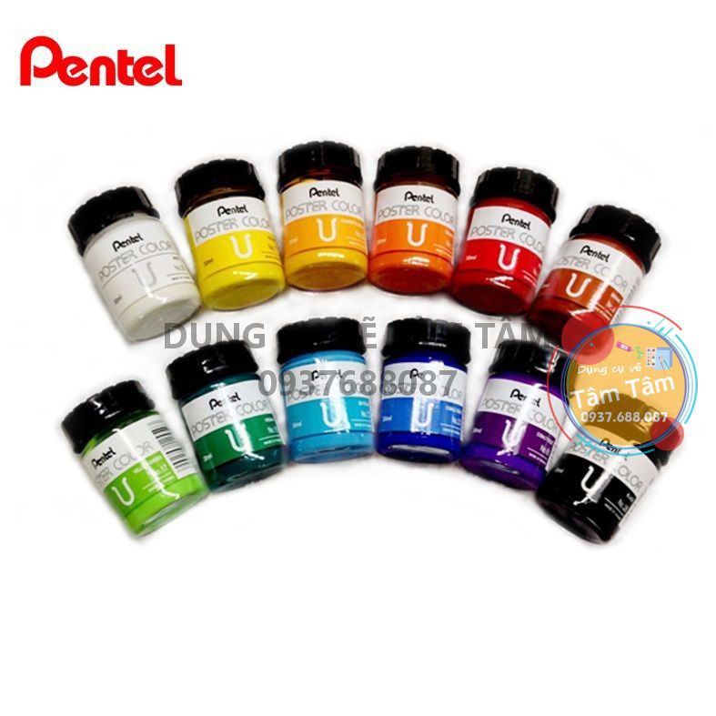 -Màu poster color pentel hủ 30ml