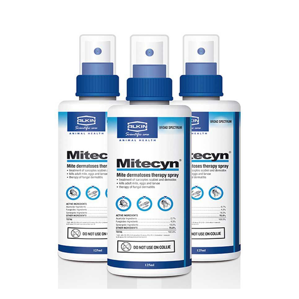 Chai xịt Mitecyn 50ml chuyên ve ghẻ demodex cho thú cưng chó mèo