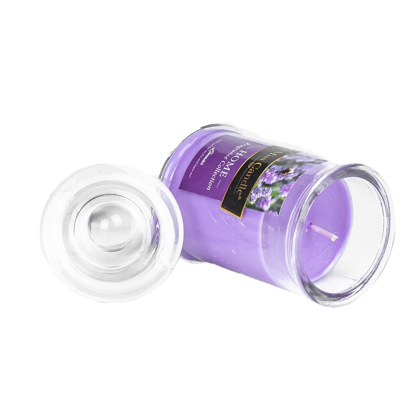 Nến thơm ly thủy tinh D6H11 Miss Candle MIC5678 Lavender (Hương oải hương)