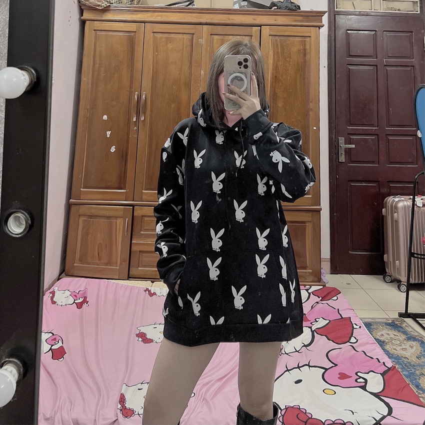 Áo hoodie nỉ thỏ play.me