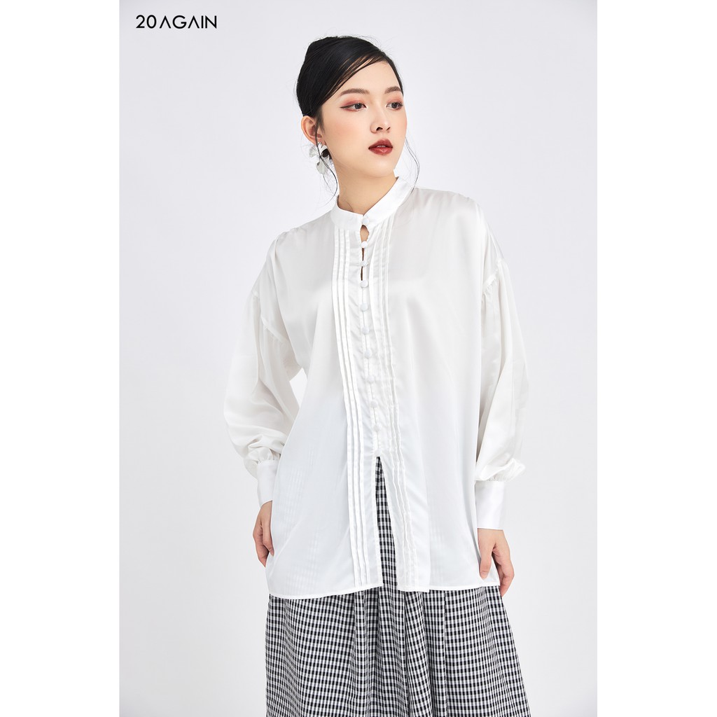 Áo sơ mi xếp ly nếp áo 20Again ASA1265 | BigBuy360 - bigbuy360.vn