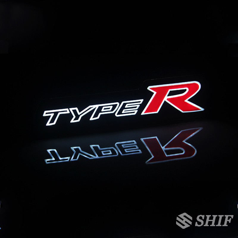 1X TYPE-R Logo Đèn LED Lưới Tản Nhiệt Trước Huy Hiệu Cho Xe Honda