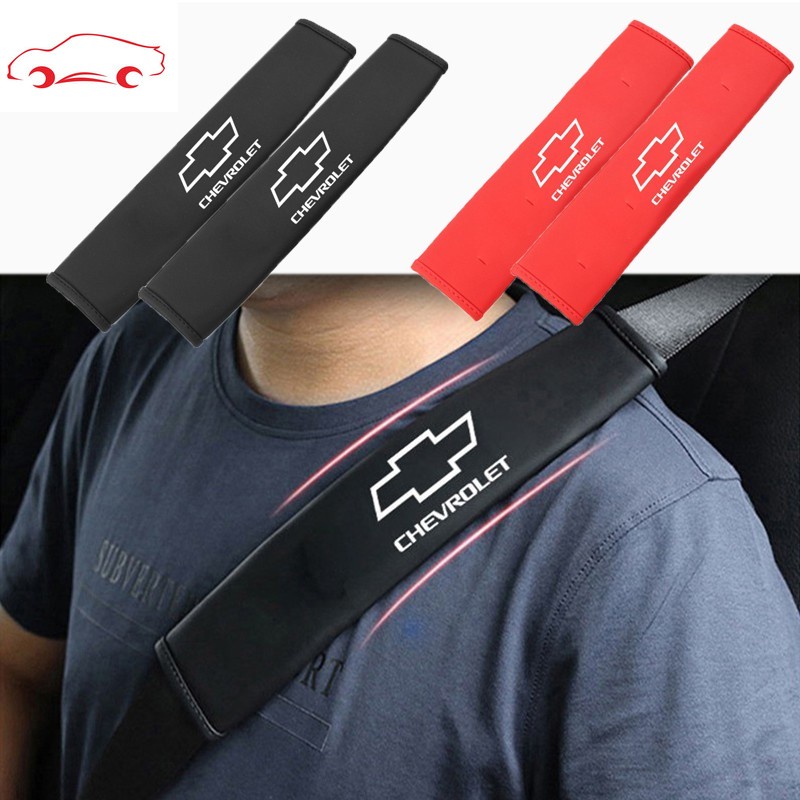 Đệm Bọc Dây Đai An Toàn Bằng Da Cho Xe Hơi Chevrolet Colorado Aveo Cruze Optra Captiva Sonic Spark Camaro Malibu