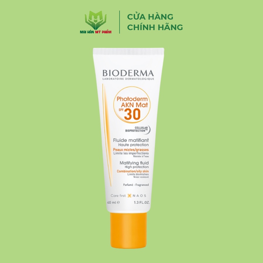 Kem chống nắng cho da mụn Bioderma Photoderm AKN Mat SPF30 - 40ml