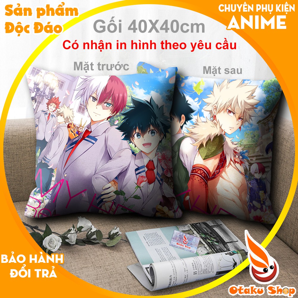 Áo gối, bao gối Anime Boku No Hero Academia - My hero academia dùng tựa lưng trang trí ghế sofa kích thước 40 x 40cm