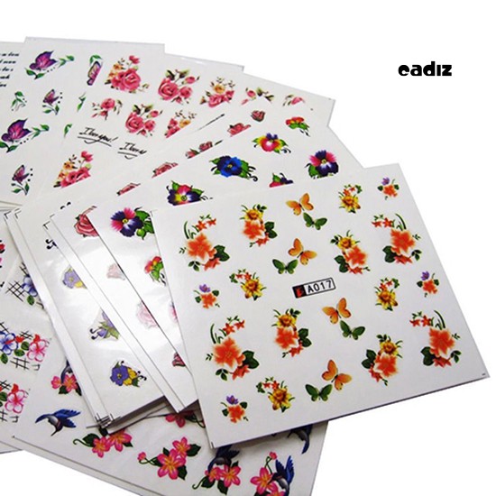 [Hàng mới về] Set 50 Tấm Decal Chuyển Nước Dán Móng Nghệ Thuật