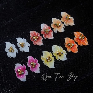 Hoa cánh nhọn nhụy bi | hoa bột đính móng 9he