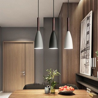 Đèn thả bộ 3 trang trí bàn ăn, quầy bar đuôi gỗ (Tặng kèm bóng LED 5W)