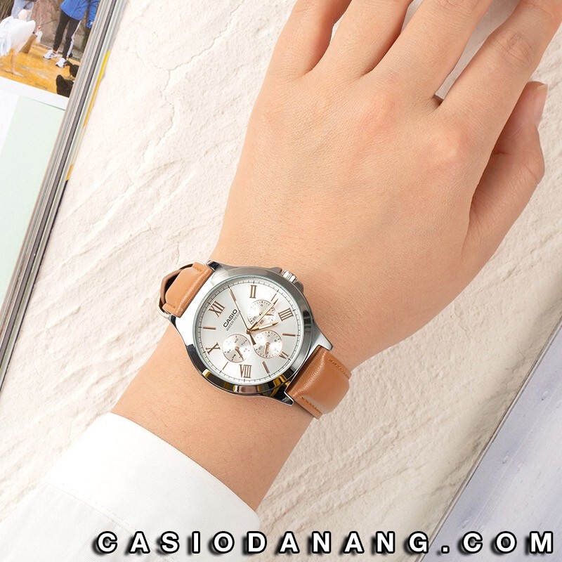 Đồng hồ nam dây da Casio Standard chính hãng Anh Khuê MTP-V300L-7A2UDF (41mm)