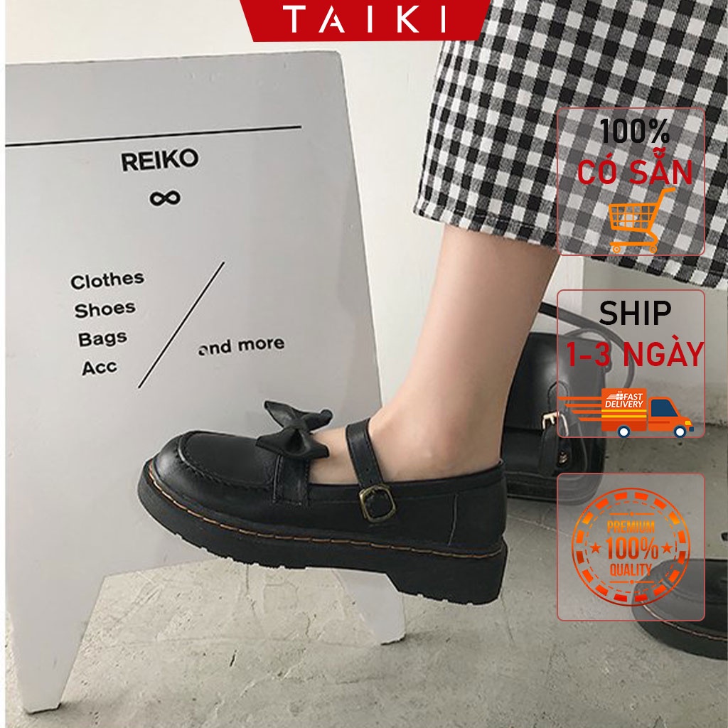 Giày marry jane nữ 👟FREESHIP👟 giày nữ vintage cao 3cm, mary jane mũi tròn, giày nữ vintage nâu và đen