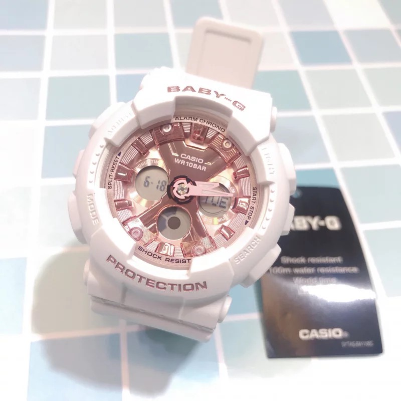 Đồng hồ nữ dây nhựa Casio Baby-G chính hãng Anh Khuê BA-130-7A1DR