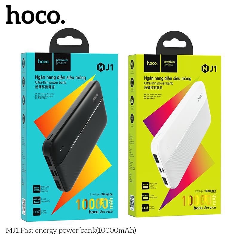 PIN SẠC DỰ PHÒNG HOCO MJ1 10000mAh 2 CỔNG inpUt/Output max 2A CHO IPHONE 6/7/8 Plus/X/Xs/Xsmax/OPPO/XIAOMI SAMSUNG REDMI