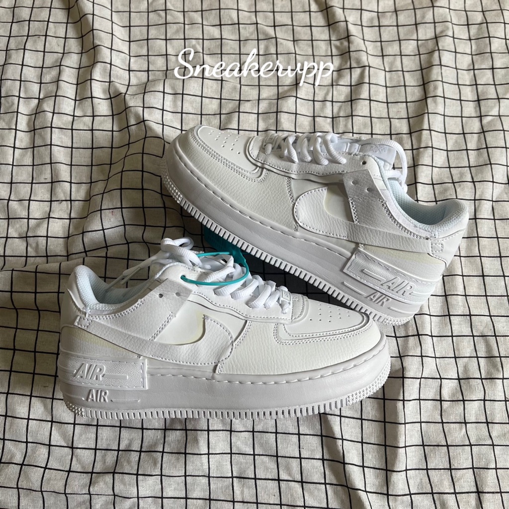 Giày AF1 shadow trắng,giày air force 1 trắng cao cấp