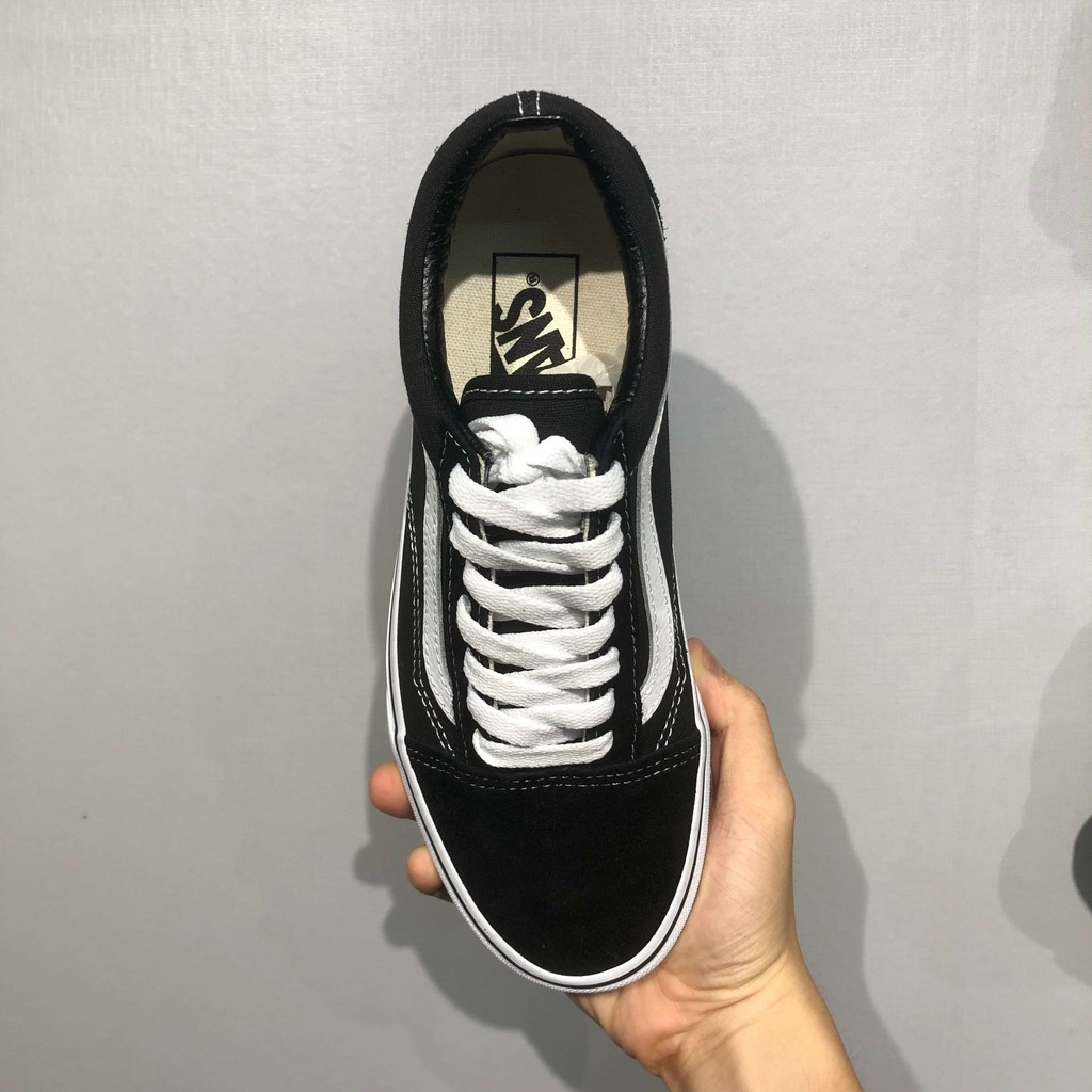 (𝗖𝗵𝗶́𝗻𝗵 𝗵𝗮̃𝗻𝗴 - 𝗙𝗮𝗸𝗲 đ𝗲̂̀𝗻 𝘅𝟭𝟬𝟬 | M - Waffle) Giày VANS Old Skool Đen/Trắng - VN000D3HY28 (Full box tem tag)