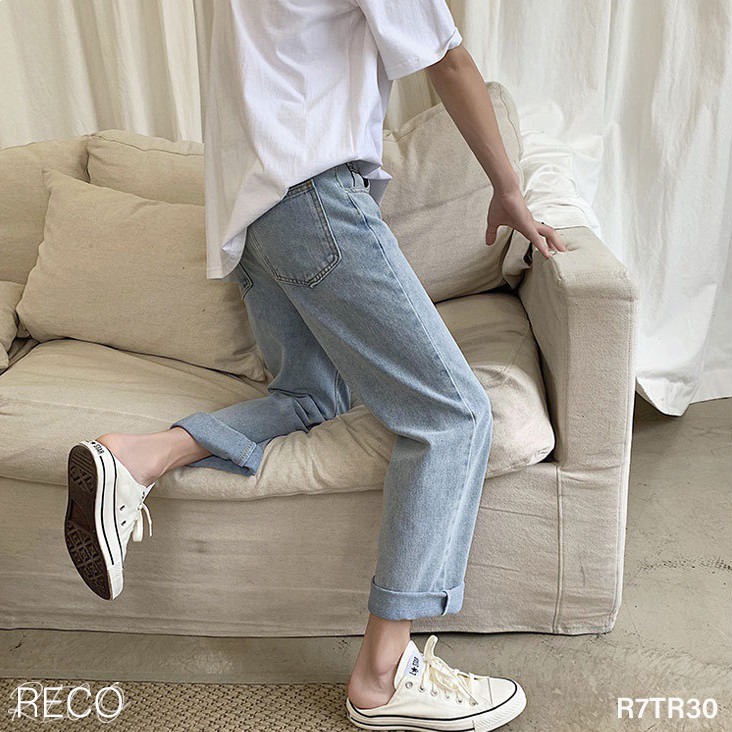 [Mã SKAMSALEP6 giảm 10% TỐI ĐA 100K đơn150K] Quần jean nam Hàn Quốc cao cấp dáng rộng Trousers Loose R7TR30 | BigBuy360 - bigbuy360.vn