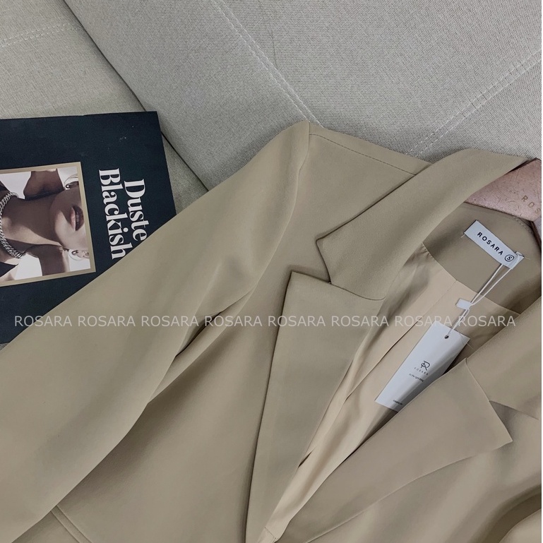 Áo Vest Công Sở Nữ Nâu Thiết Kế Dài Tay 2 Lớp mã K01 Rosara