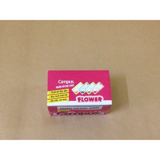 Nhãn Vở Campus - FLOWER (Hộp 100 túi)